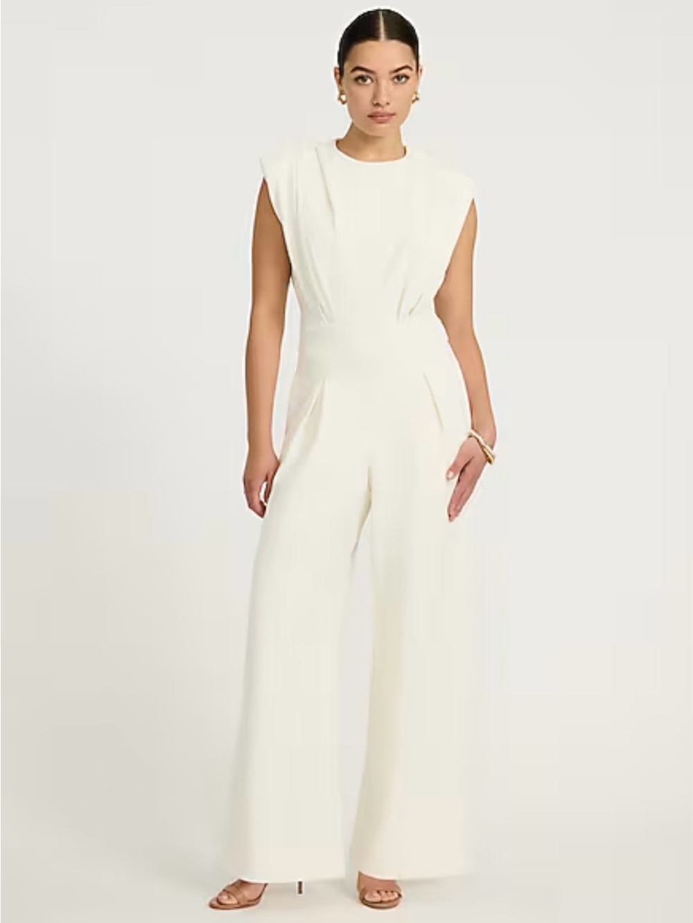NYC women’s size XS sleeveless tie back wide crop leg jumpsuit new with‎ tags